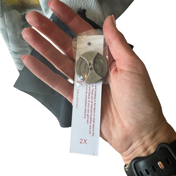 NWT IC Collection by Connie K 2X Abstract Watercolor Blouse Artwear Avant Garde - Picture 4 of 12